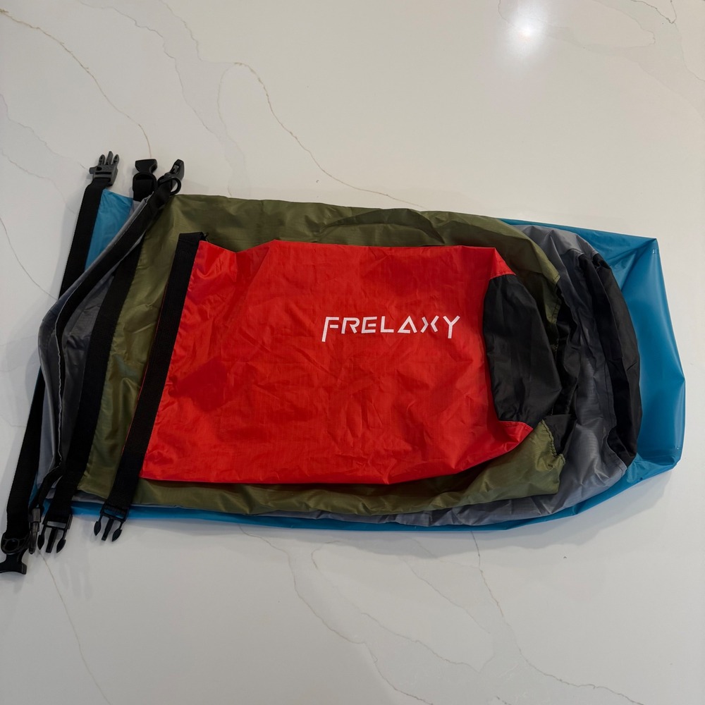 Frelaxy & UST Dry Bag Set 4pc Waterproof Roll Top Backpacking Kayaking Gear